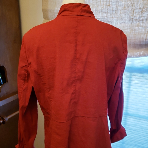 Eileen Fisher V neck zip up jacket - Picture 4 of 8